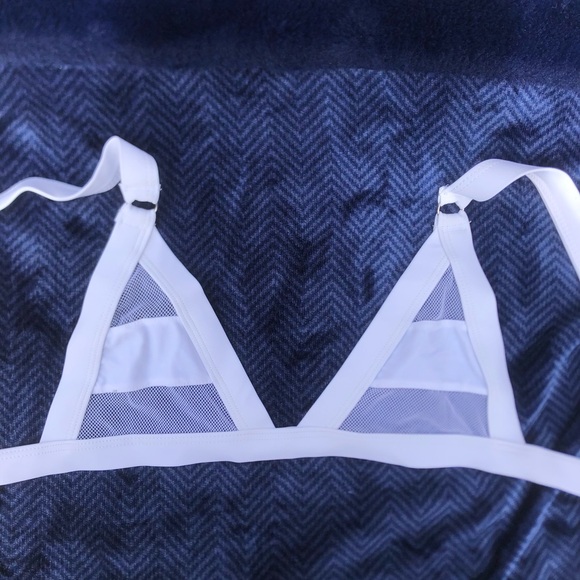 White Mesh Panel Bandage Bikini - Picture 2 of 3